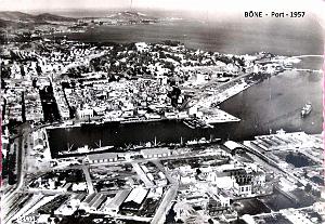 Bone - Vue aerienne - Port - 1957